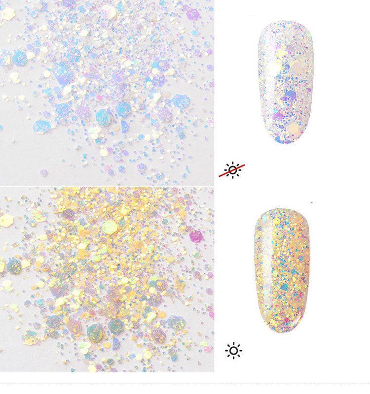 Color-Shifting Spring Green Holographic Glitter for resin,Tumblers Decoration, Eyeshadow, Makeup ,Nail Art