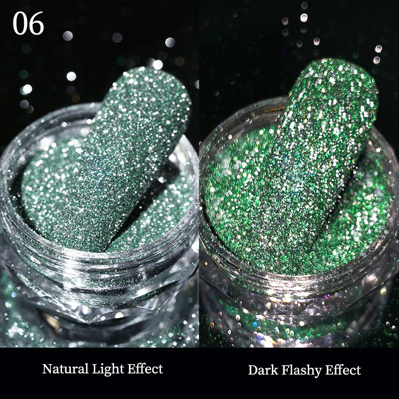 Fluorescent Crystal Glitter Powder, Extra Shine under Flashy  for Resin Art Crafts, Cosmetic ,Nail Body Face Eye,  Slime Tumbler Jewelry Making