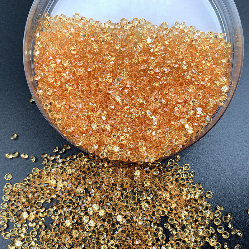 3mm(0.12 in) Brown-Yellow-Orange-Champagne Diamond Pointyback Transparent Resin Rhinestone (No Luminous) - 14 Colors