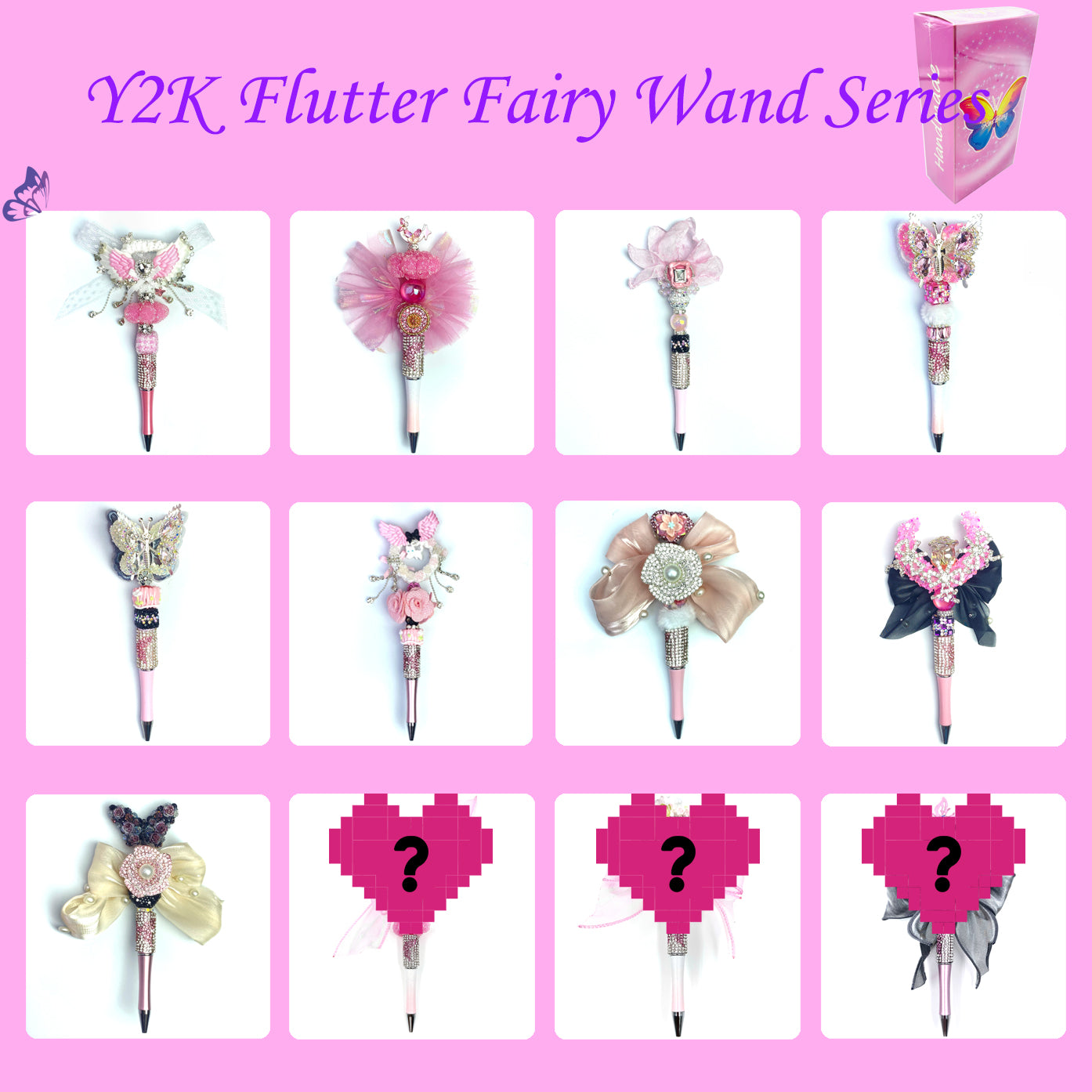 Y2K Flutter Fairy Wand - Beaded Pens, Kosbling Handmade