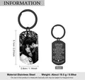 To My Love/Man Couple Keychain Custom Photo Stainless Steel Keyring Kosbling DIY Valentine's Day Gift for Couples