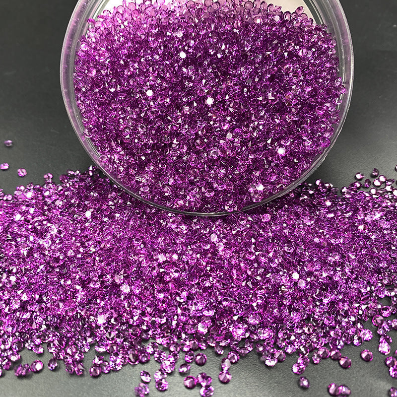 3mm(0.12 in) Purple Diamond Pointyback Transparent Resin Rhinestone (No Luminous) - 7 Colors