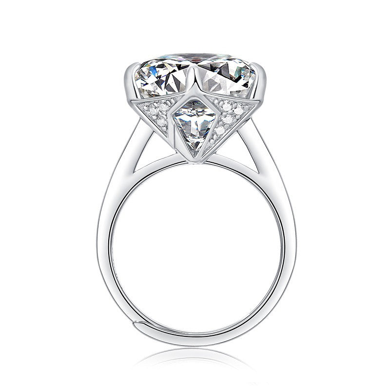 10Carat Moissanite Ring (Adjustable Size) (#MS991)- BL1