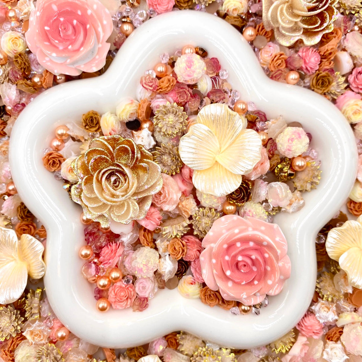【Buy One Get Equal Volume for Free】- DK03B - Nail Charm+ Rose Mix-glow(Miki)- FC1 1