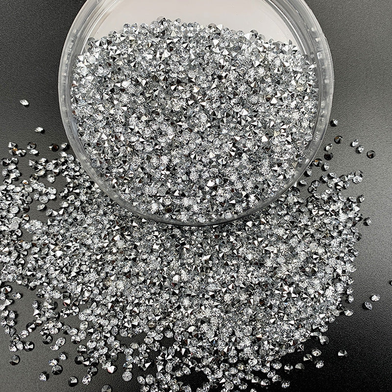 3mm(0.12 in) Glod-Silver-Black-White-Gray Diamond Pointy-Back Plated or Transparent Resin Rhinestone (No Luminous) - 9 Colors