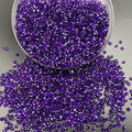 3mm(0.12 in) Purple Diamond Pointyback Transparent Resin Rhinestone (No Luminous) - 7 Colors