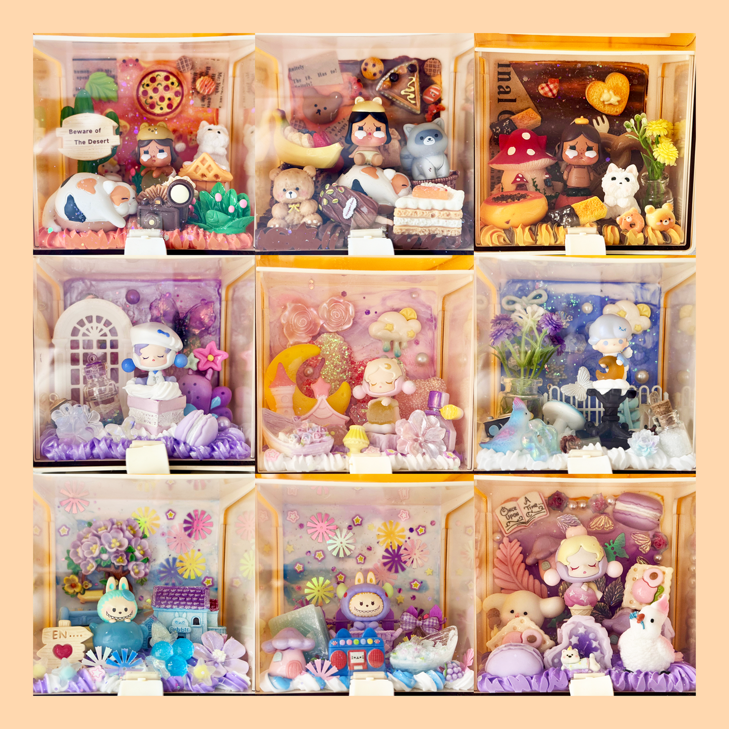 Doll Storage Drawer- Blind Bag - Cream Glue