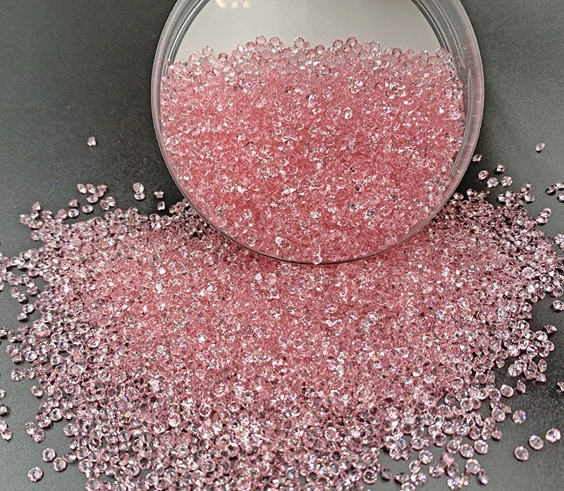 3mm(0.12 in) Pink Diamond Pointyback Transparent Resin Rhinestone (No Luminous) - 4 Colors