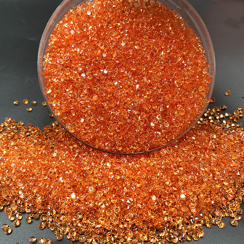 3mm(0.12 in) Brown-Yellow-Orange-Champagne Diamond Pointyback Transparent Resin Rhinestone (No Luminous) - 14 Colors