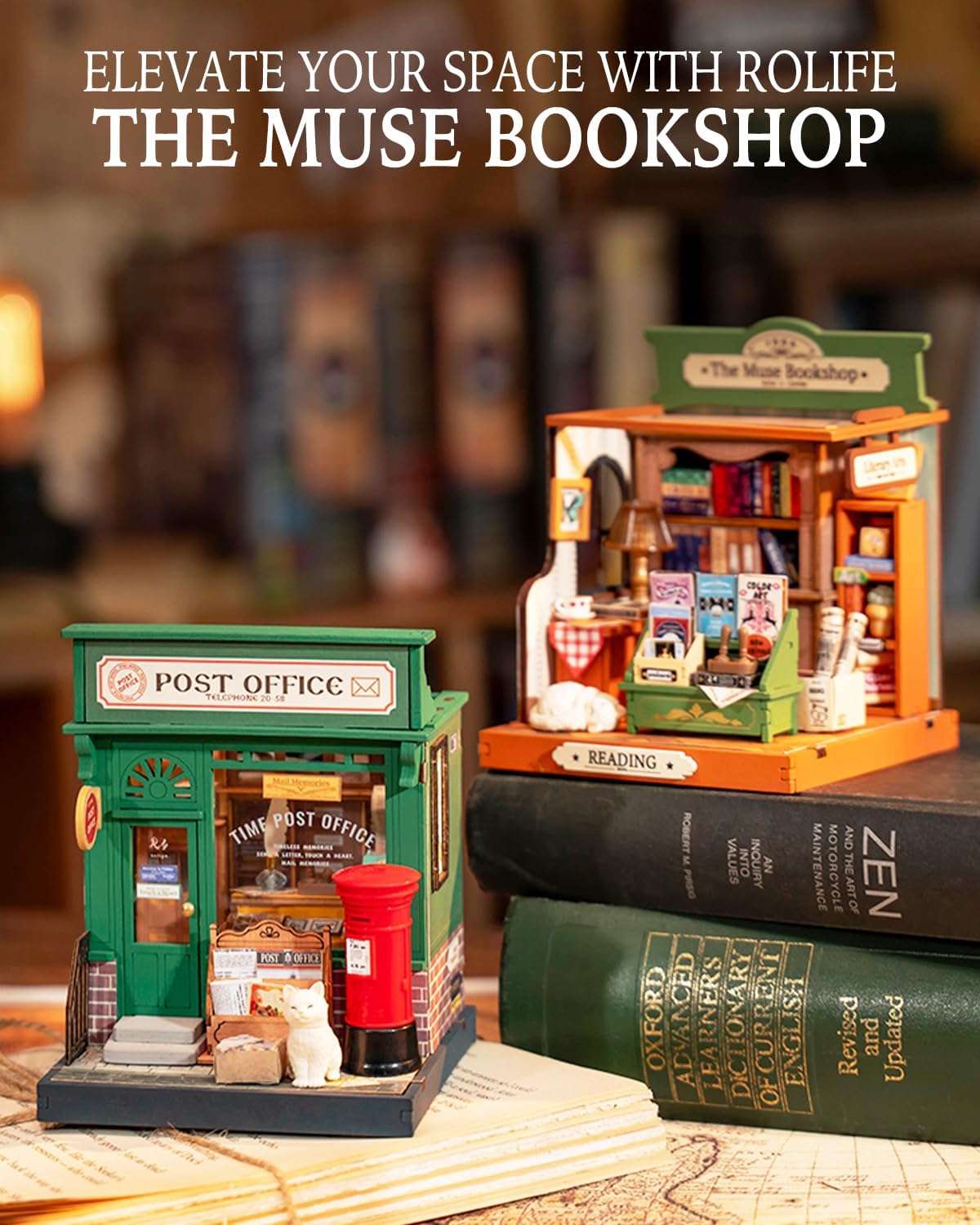 The Muse Bookshop - Miniature Dollhouse Kit Series