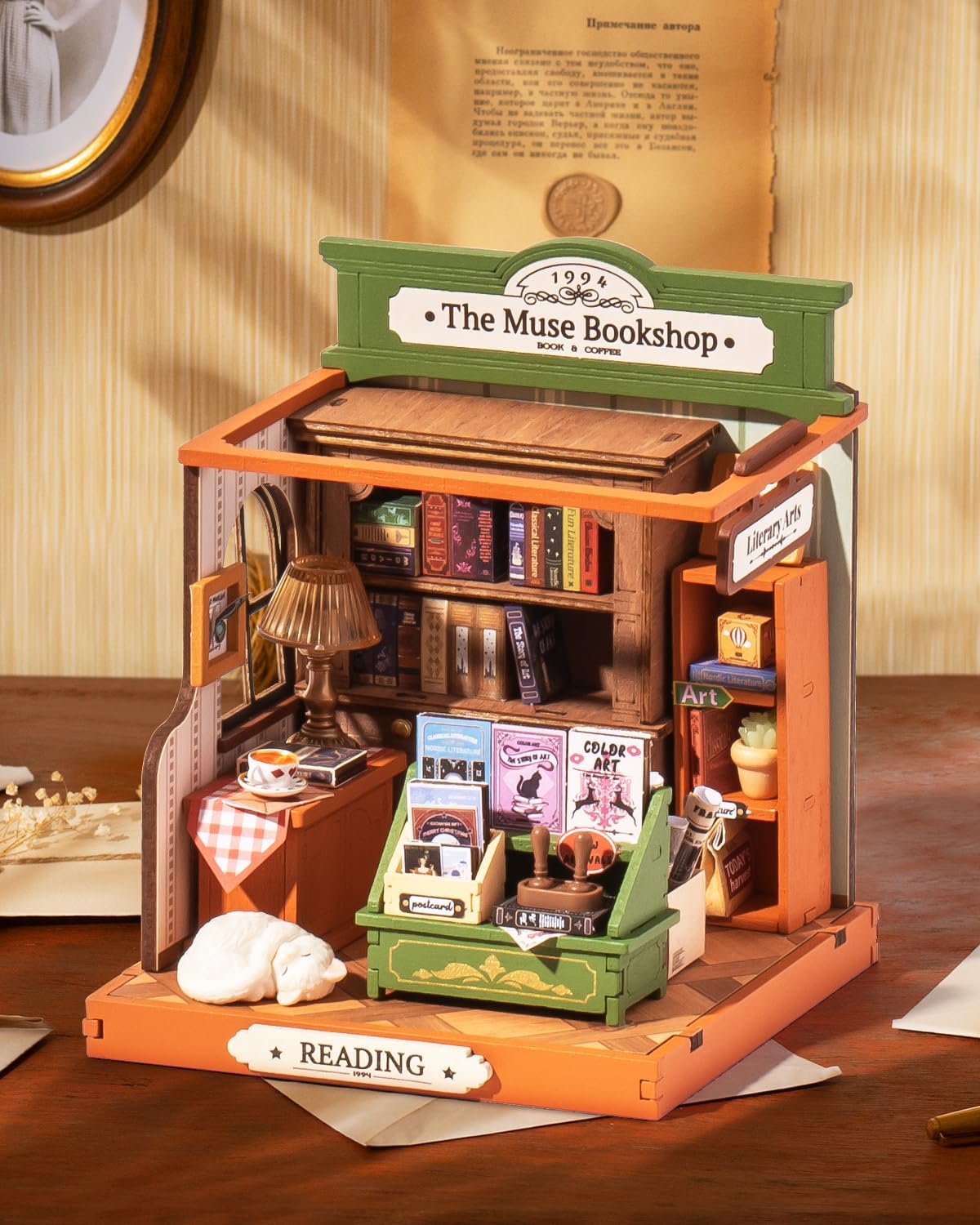 The Muse Bookshop - Miniature Dollhouse Kit Series