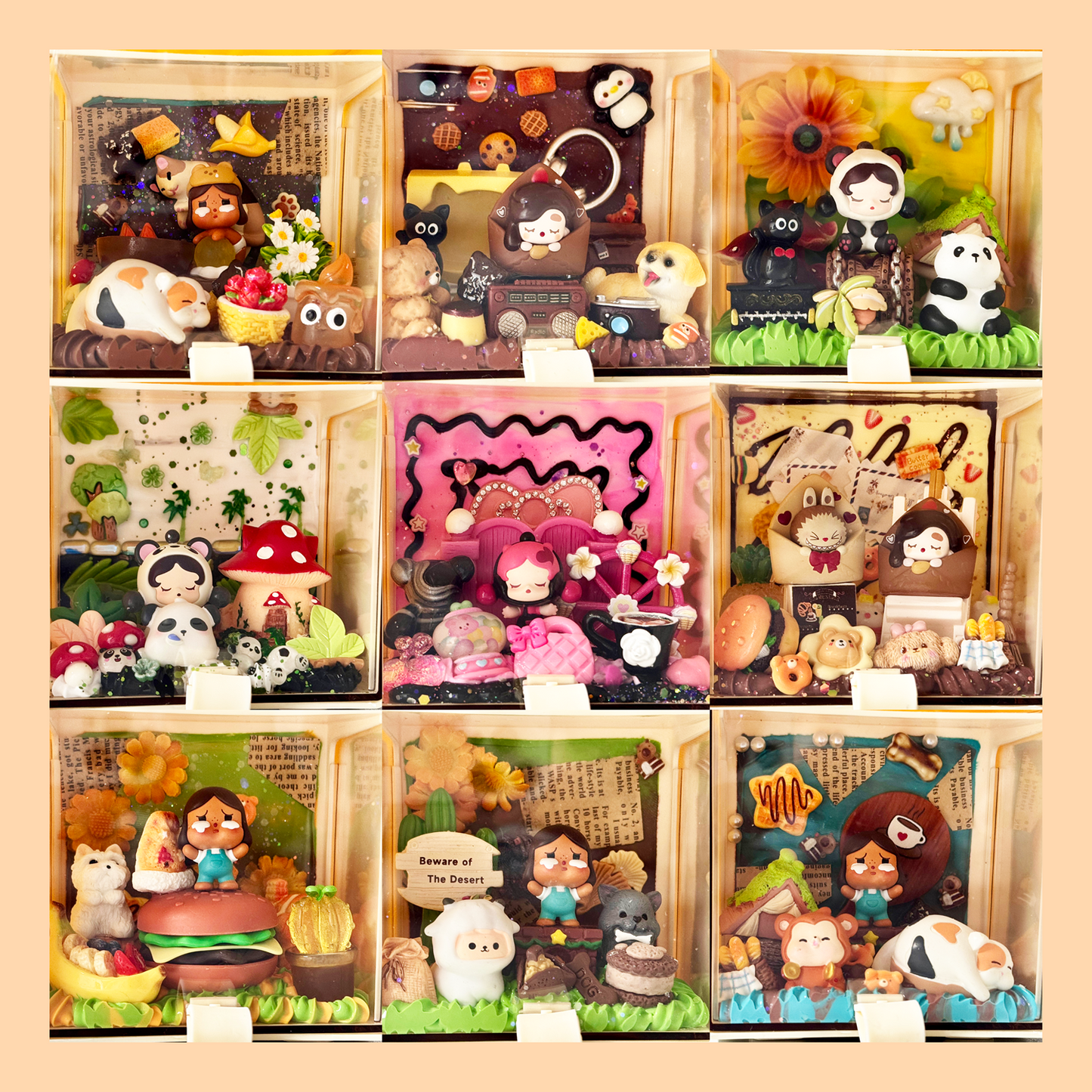 Doll Storage Drawer- Blind Bag - Cream Glue