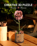 3D Flower Wooden Puzzles - For Home Decor Or Gift