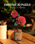 3D Flower Wooden Puzzles - For Home Decor Or Gift