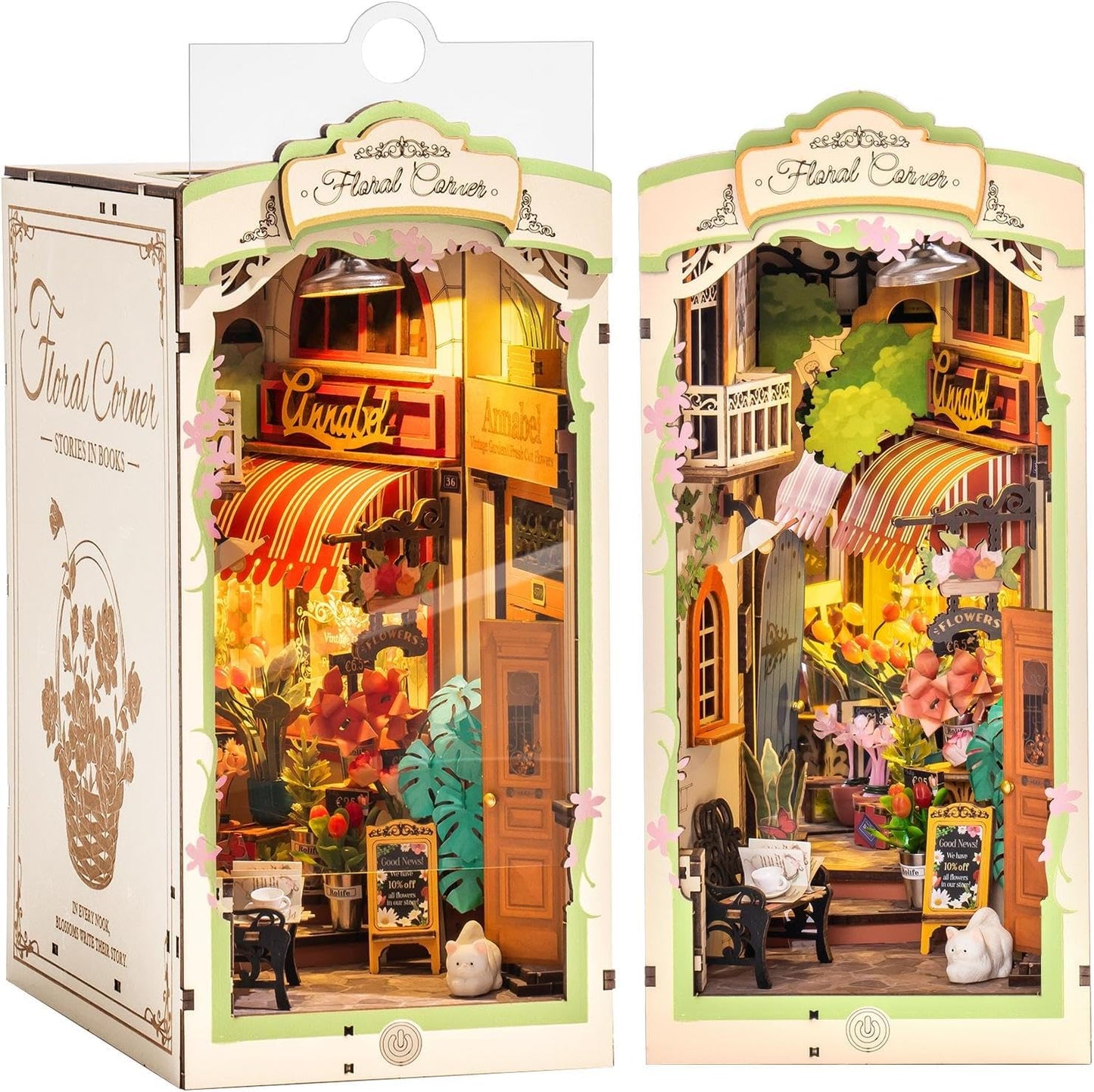 Floral Corner -  3D Wooden Puzzle Booknook