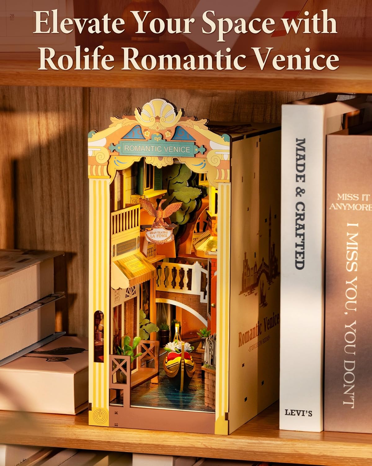 Romantic Venice - 3D Wooden Puzzle Booknook