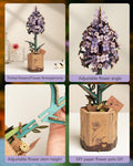 3D Flower Wooden Puzzles - For Home Decor Or Gift