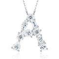 Slender Letter Multi-Moissanite Necklace