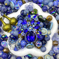 【Buy One Get One Equal Volume For Free】Vintage Blue Beads Mix For Keychains(Miki)-BD