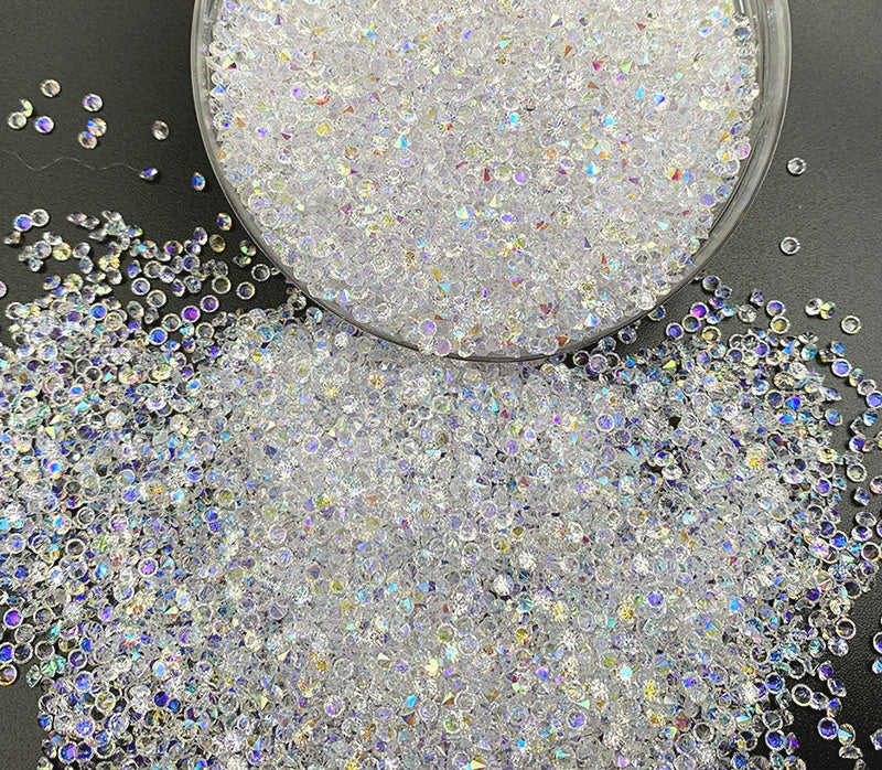 3mm(0.12 in) AB Diamond Pointyback Transparent Resin Rhinestone (No Luminous) - 19 Colors