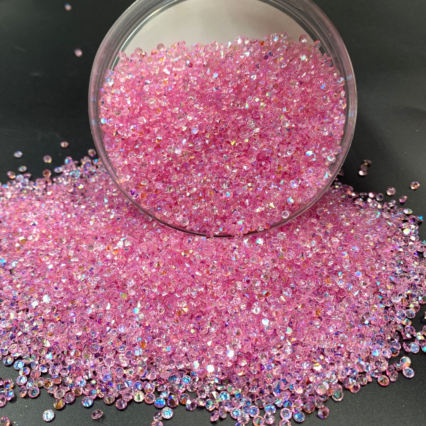 3mm(0.12 in) AB Diamond Pointyback Transparent Resin Rhinestone (No Luminous) - 19 Colors