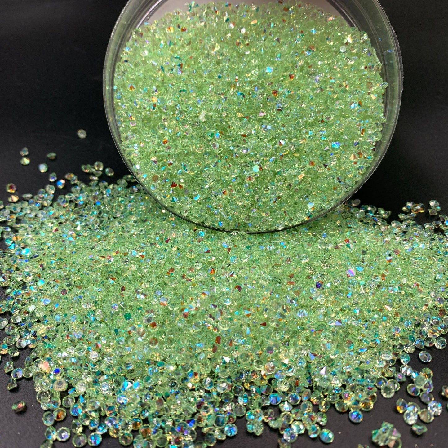 3mm(0.12 in) AB Diamond Pointyback Transparent Resin Rhinestone (No Luminous) - 19 Colors