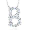 Slender Letter Multi-Moissanite Necklace