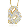 Chubby Letter Multi-Moissanite Necklace