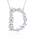 Slender Letter Multi-Moissanite Necklace