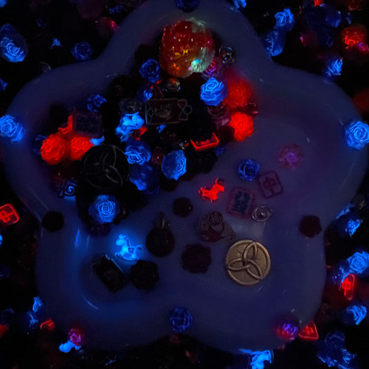 Auspicious Red Nail Charm+Metal Mix-glow(Miki) - NailC