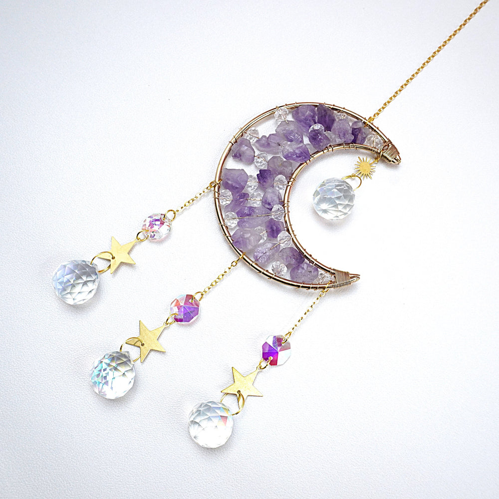 Amethyst Crystals Suncatcher