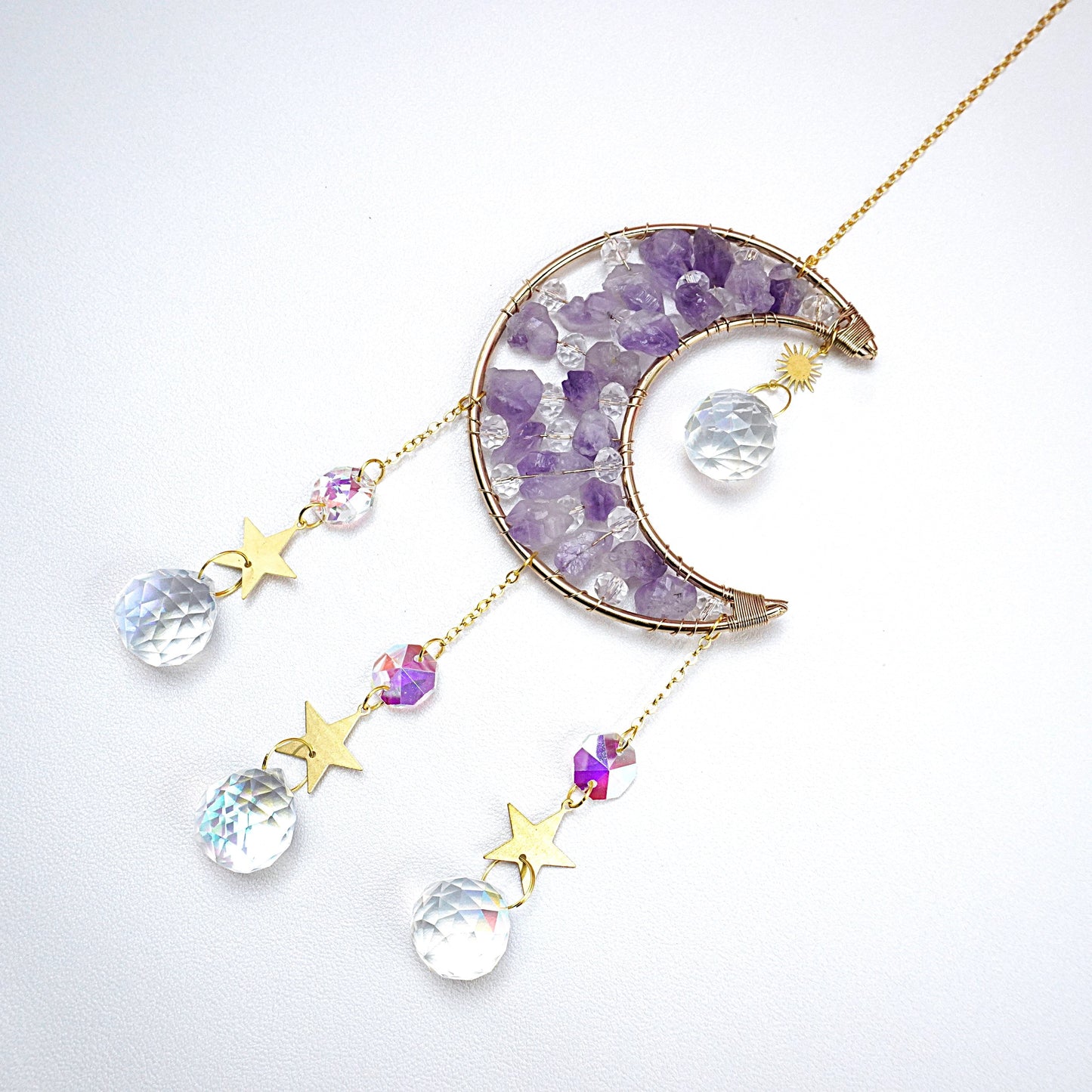 Amethyst Crystals Suncatcher