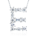 Slender Letter Multi-Moissanite Necklace
