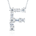 Slender Letter Multi-Moissanite Necklace