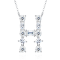 Slender Letter Multi-Moissanite Necklace