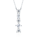Slender Letter Multi-Moissanite Necklace