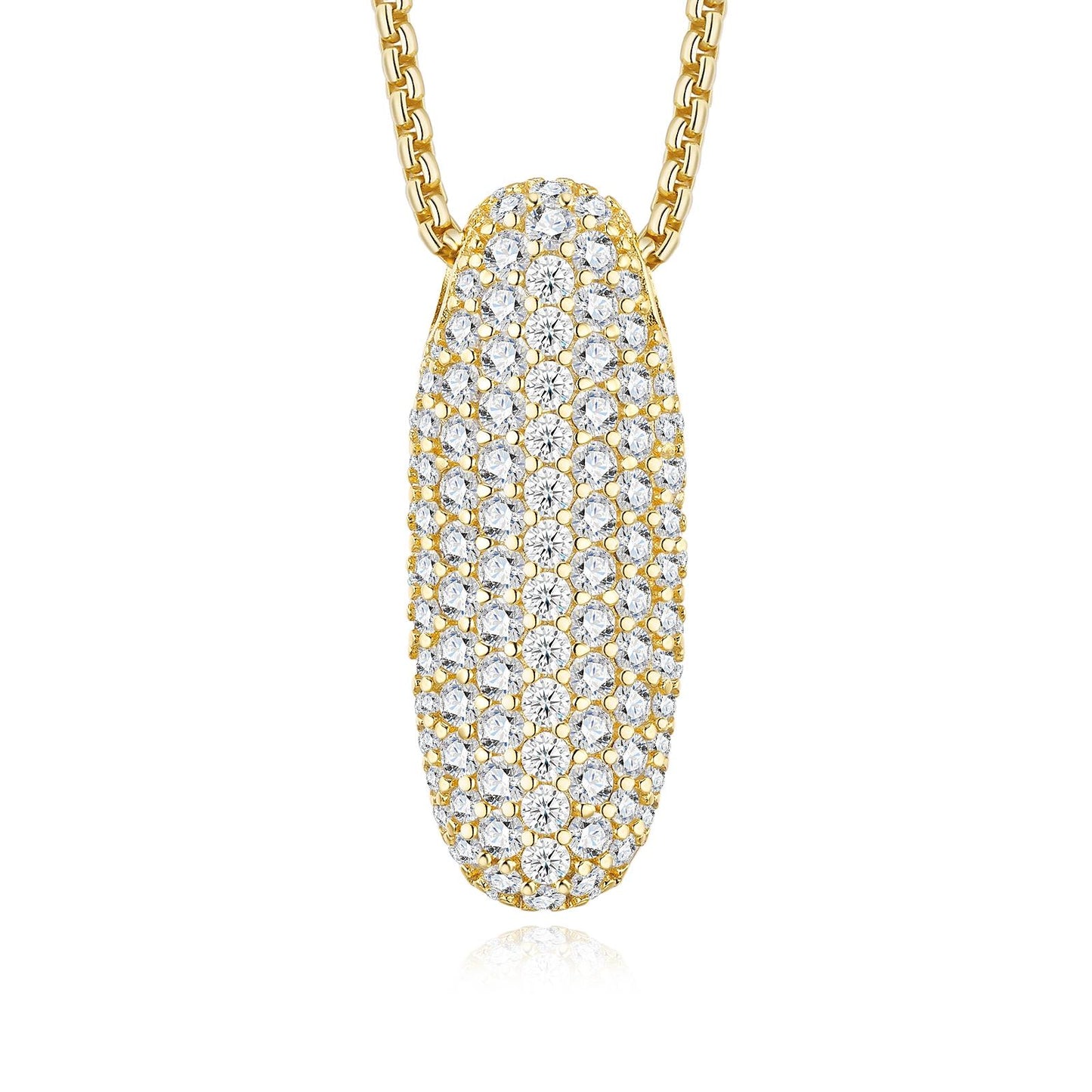 Chubby Letter Multi-Moissanite Necklace