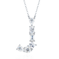 Slender Letter Multi-Moissanite Necklace