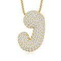 Chubby Letter Multi-Moissanite Necklace