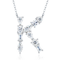 Slender Letter Multi-Moissanite Necklace