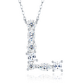 Slender Letter Multi-Moissanite Necklace