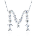 Slender Letter Multi-Moissanite Necklace
