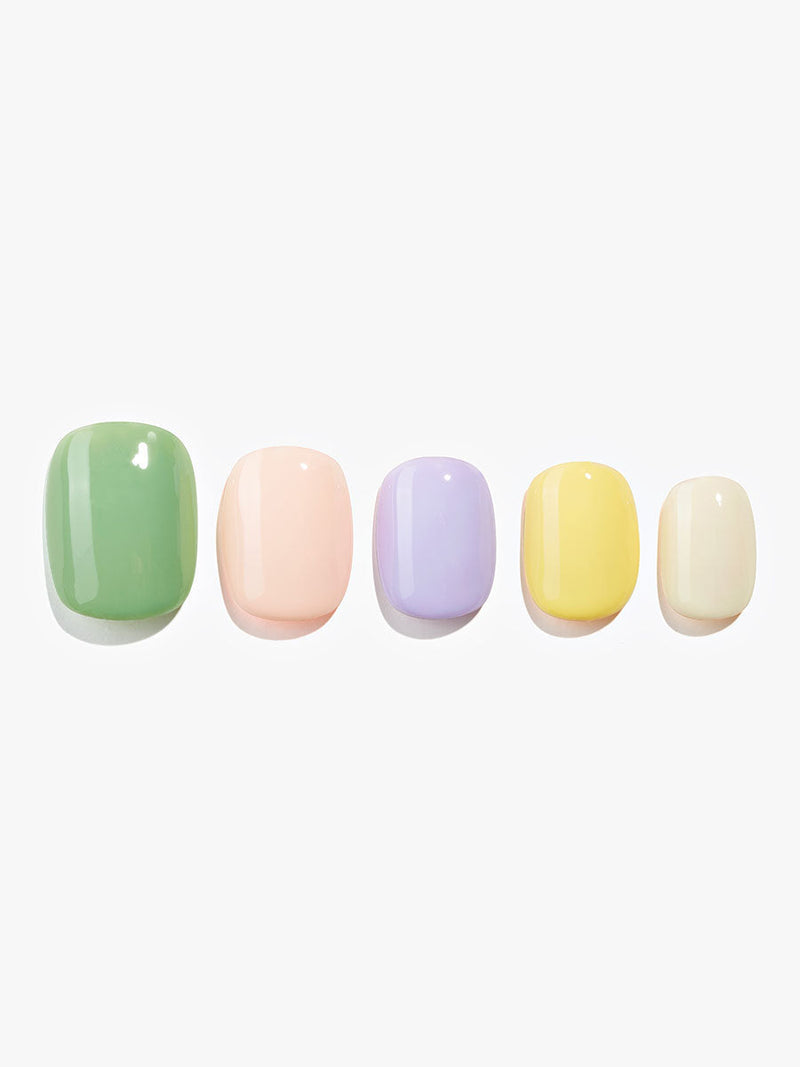 24 pieces(Kosbling Nail Ombre Series)Colorful Macaron (Handmade) -PN