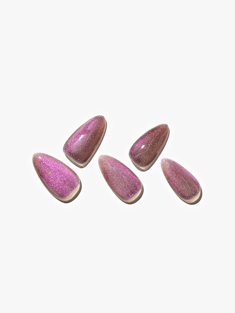 24 pieces(Kosbling Nail cat eye series)Cat Eye Purple (Handmade)-PN