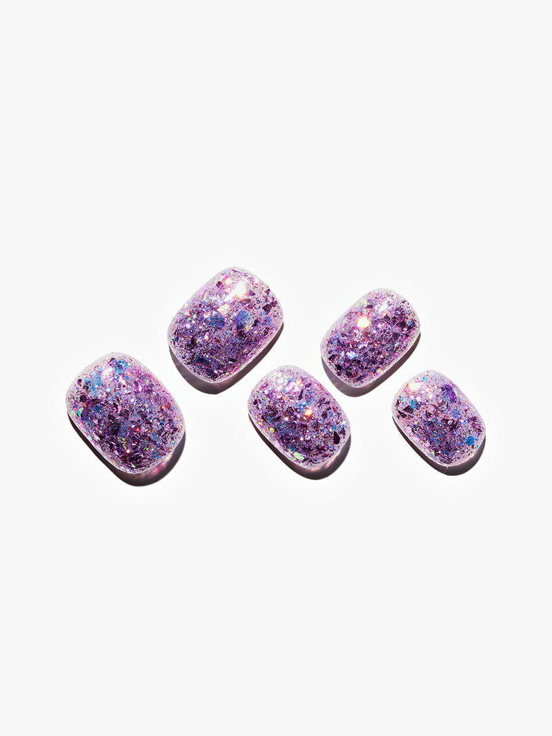 24 pieces(Kosbling Nail Glitter Series)Amethyst Aura (Handmade) -PN