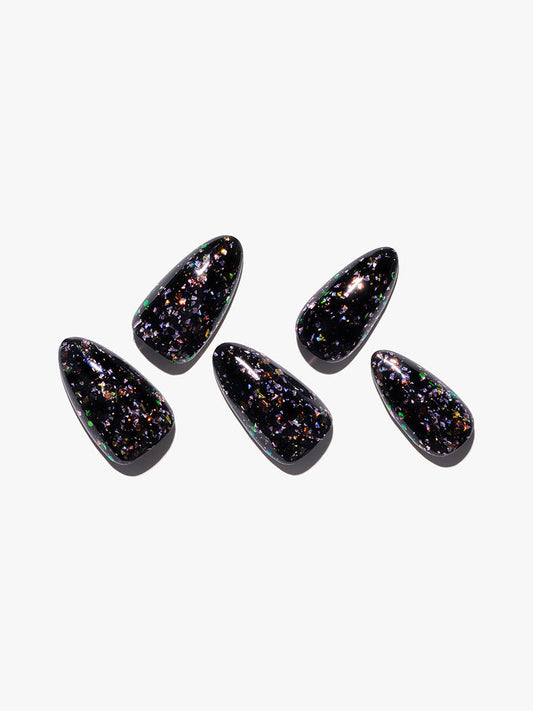 24 pieces(Kosbling Nail glitter Series)Black Magic (Handmade) -PN