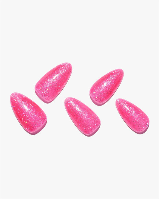 24 pieces(Kosbling Nail Solid Color Almond Series)Pink lovers(Handmade) -PN