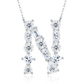 Slender Letter Multi-Moissanite Necklace