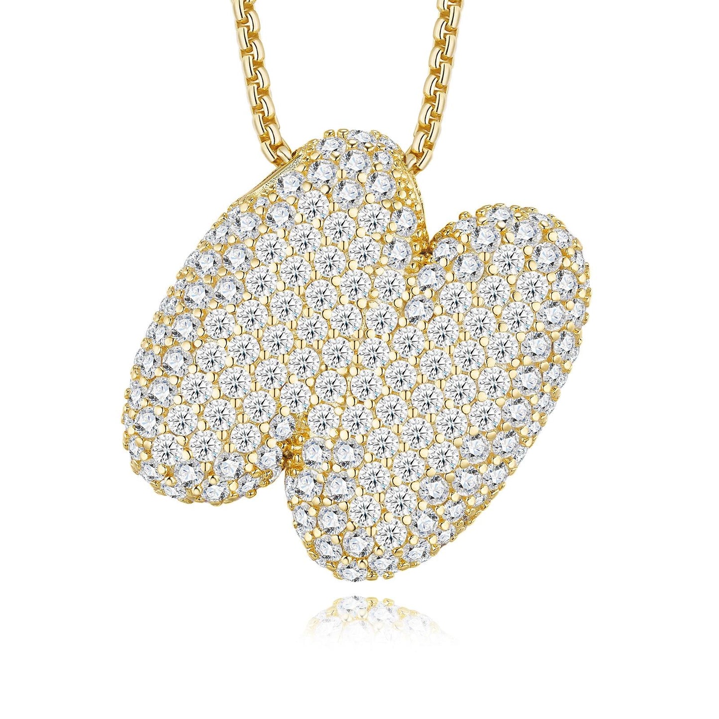 Chubby Letter Multi-Moissanite Necklace