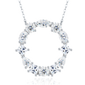 Slender Letter Multi-Moissanite Necklace